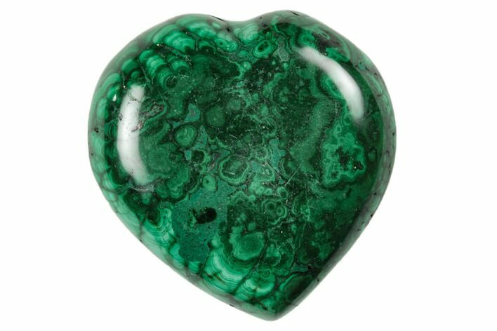 Polished Malachite Heart - Congo #194249